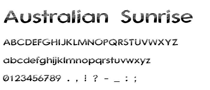 Australian Sunrise font